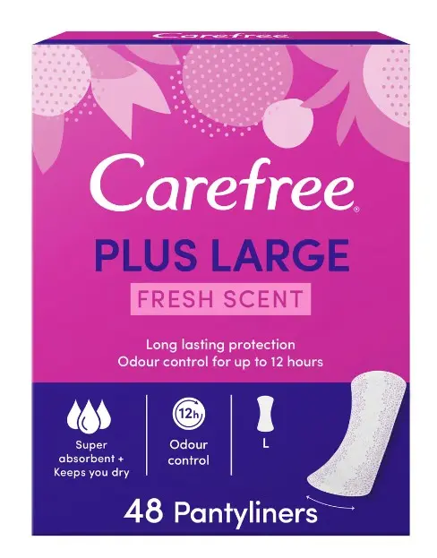 Carefree Pantyliners Plus Large Fresh Scent 48 Pads - view 1
