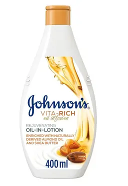 Johnson's Oil-In Body Lotion Almond Oil Argan And Shea Butter 400 Ml
