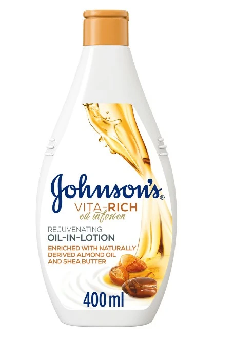 Johnson's Oil-In Body Lotion Almond Oil Argan And Shea Butter 400 Ml