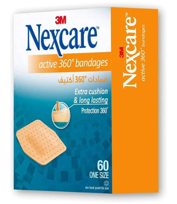 3M Nexcare Active 360 Bandages 60 Pieces