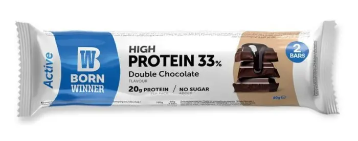 Born Winner Protein Bar Active Double Chocolate 30GrX2 - view 1