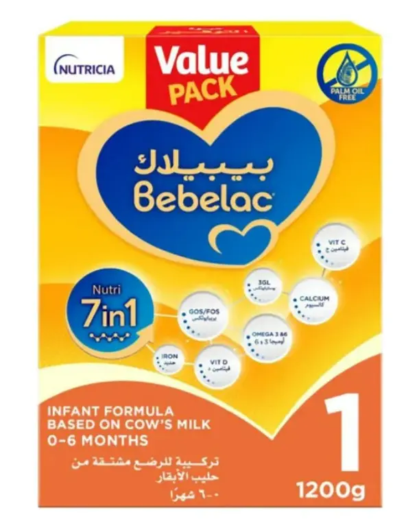Bebelac Milk Junior Nutri 7in1 1 From 0-6 Months 1200 Gm - view 1