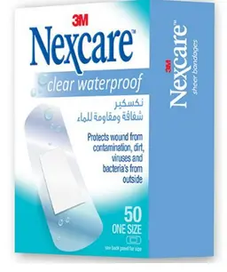 3M Nexcare Clear Waterproof Bandages 50 Pieces