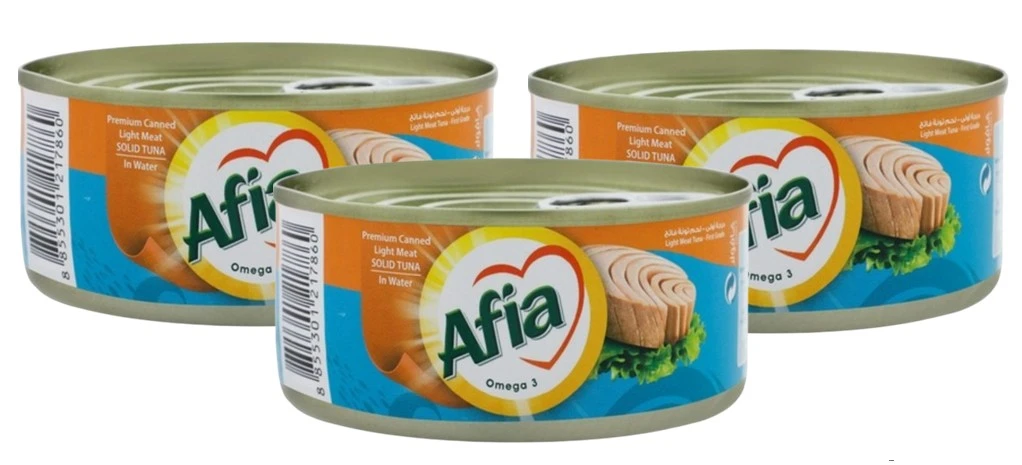 Afia Light Meat Tuna Solid In Water 160GmX3