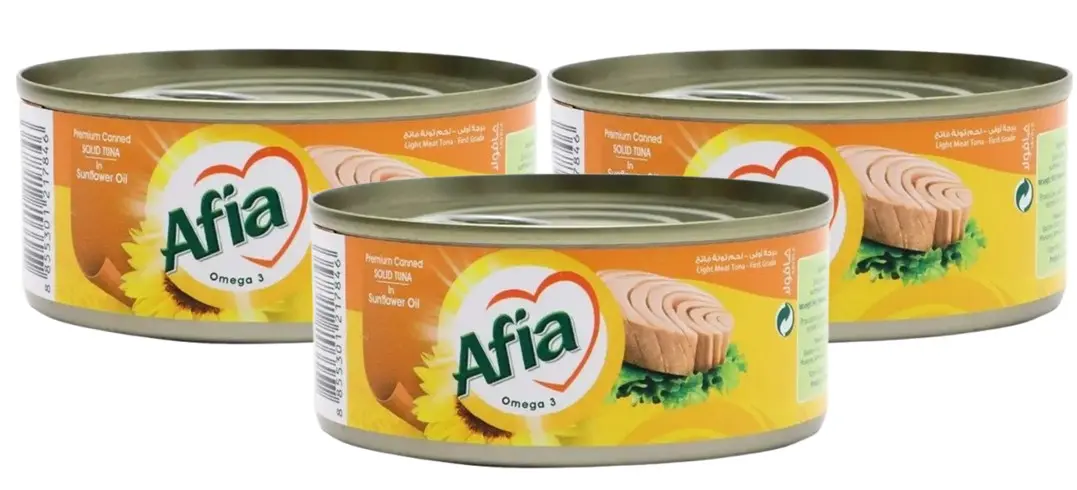 Afia Light Meat Tuna Solid In Sunflower Oil 160GmX3 - view 1