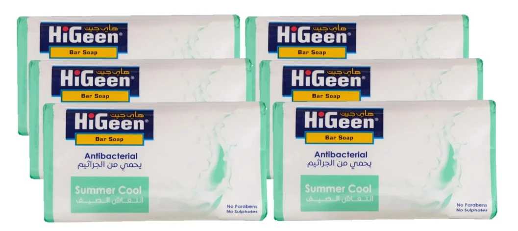 Higeen Bar Soap Antibacterial Summer Cool 75 Gm 5+1 Free