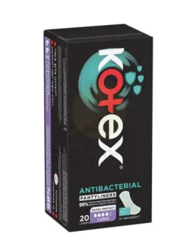 Kotex Pantyliners Antibacterial Long 20 Pads - view 1