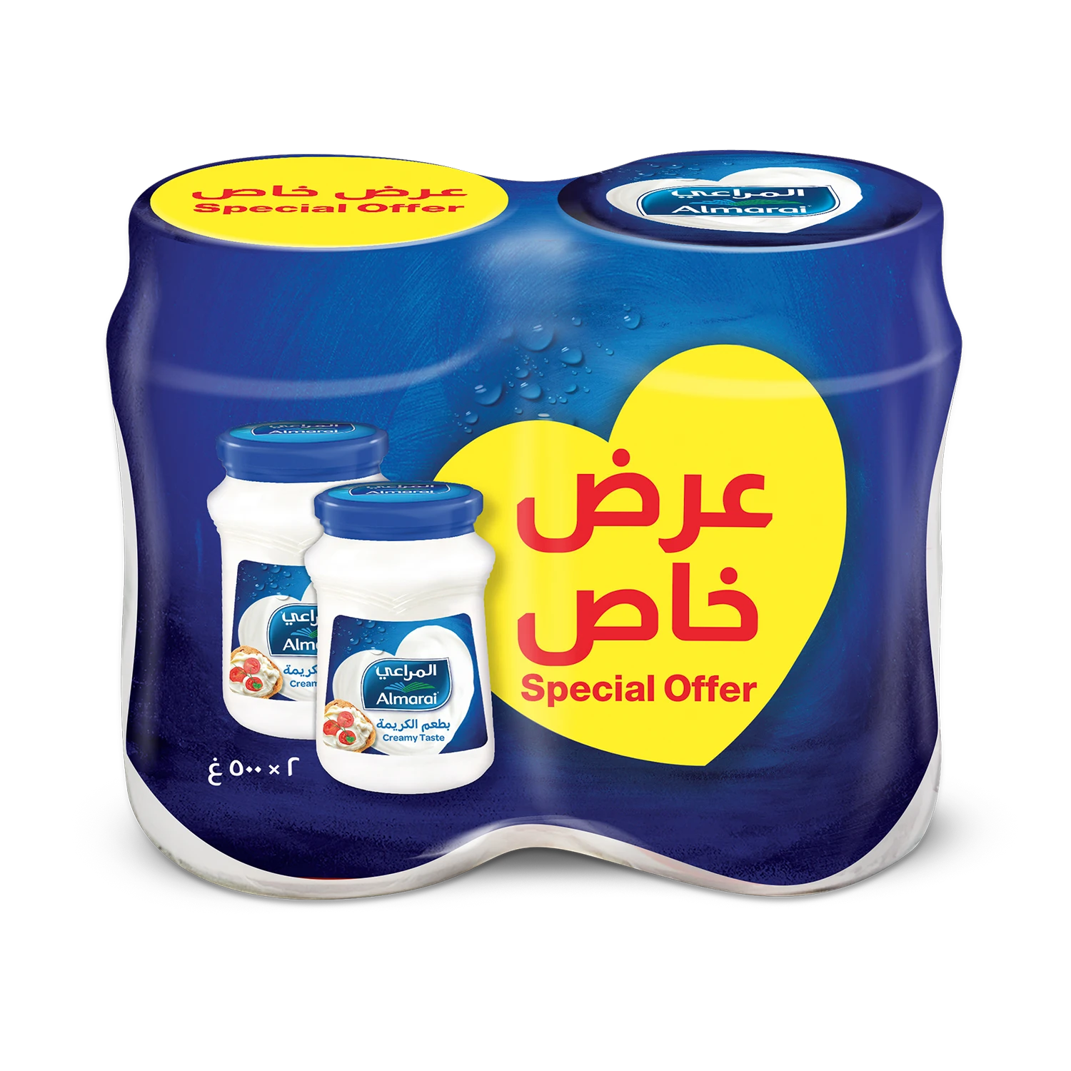 Almarai Spreadable Cream Cheese Jar 500GmX2