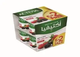 زبادي أكتيفيا توت مشكل 120 جم 6+2 مجانا