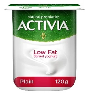 Activia Yoghurt Low Fat Plain 125 Gm