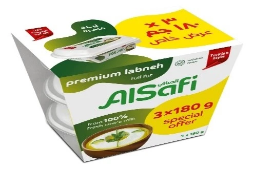 Alsafi Turkish Labneh Full Fat 180GmX3