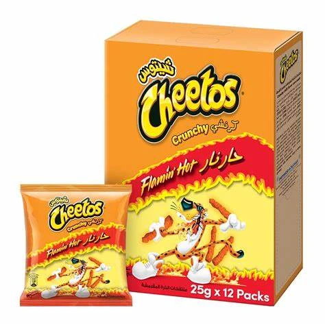 Cheetos Crunchy Flaming Hot 25GmX12