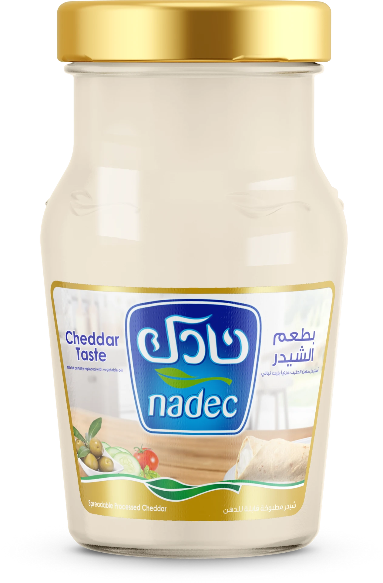 Nadec Spreadable Cheddar Cheese Jar 240 Gm