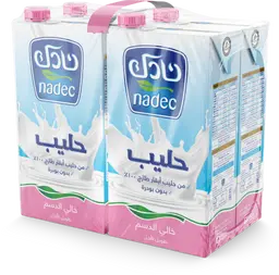 Nadec Long Life Skimmed Milk 1LtrX4