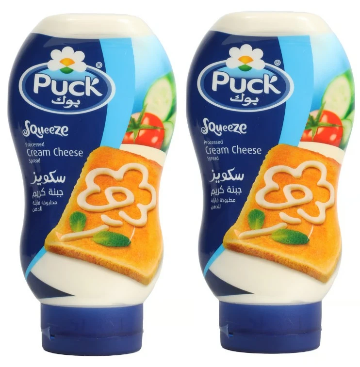 Puck Spreadable Cream Cheese Squeeze 400GmX2