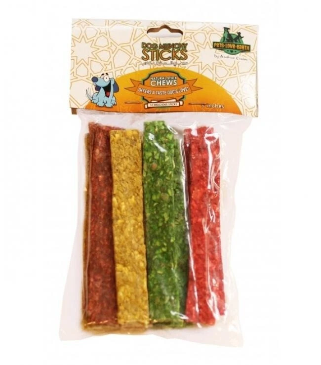 Pets.Love.Earth Munchy Sticks 5 Inches 12Pieces