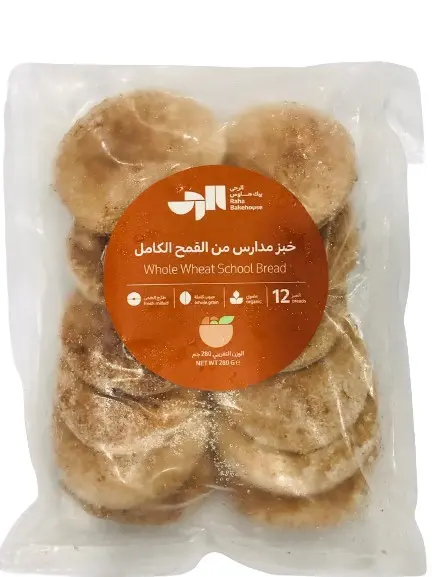 Raha Bakehouse Organic School Wheat Arabic Bread 12 Pieces 22 Gm - view 1