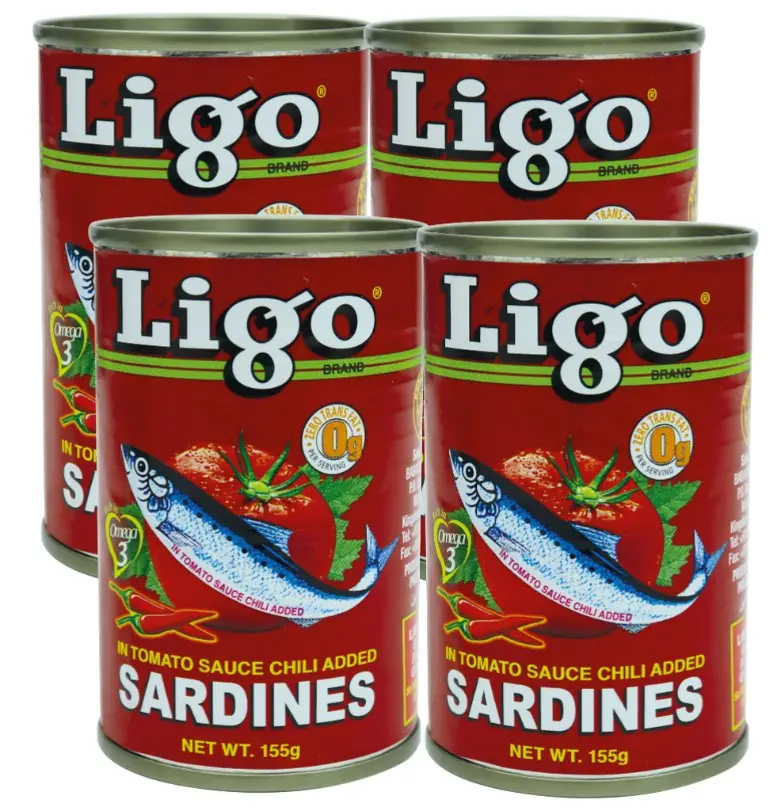 Ligo Sardines In Tomato Sauce Chili Added 155GmX4 - view 1