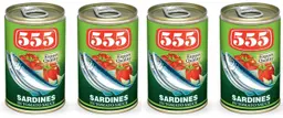 555 سردين في صلصة الطماطم 155 جم × 4
