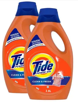 Tide Power Gel Laundry Detergent Clean & Fresh 2.8LtrX2 Promo