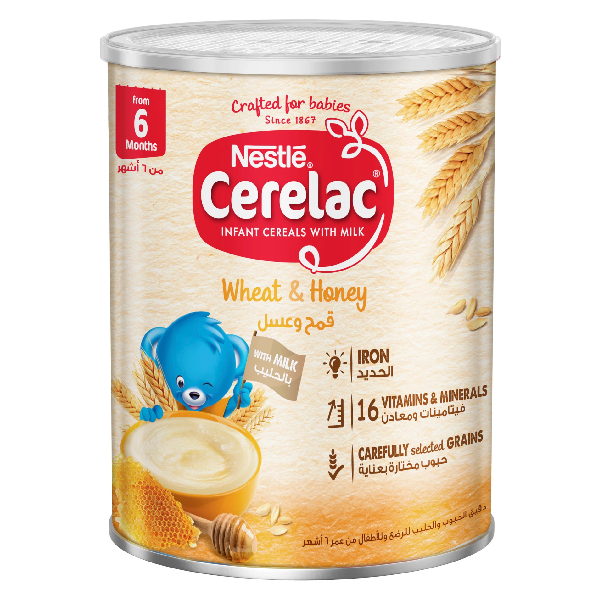 Cerelac Infant Cereal With Milk From 6 Months Wheat & Honey 1000 Gr