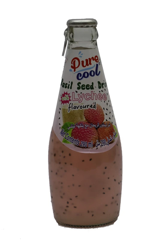 Pure Cool Basil Seed Drink Lychee 290 Ml