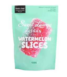 Sweet Lounge Vegan Fizzy Watermelon Slices Pouch 130 Gm