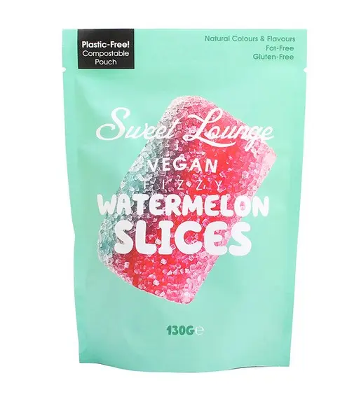 Sweet Lounge Vegan Fizzy Watermelon Slices Pouch 130 Gm - view 1