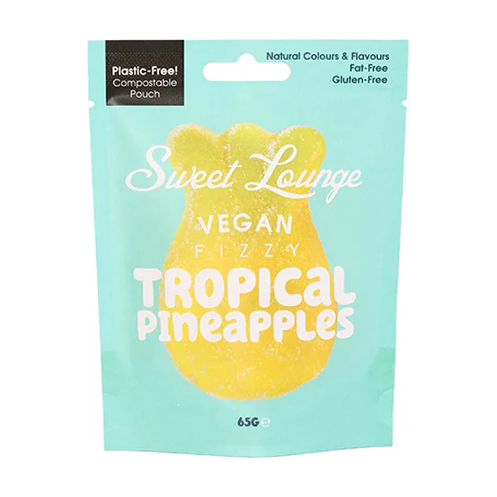Sweet Lounge Vegan Fizzy Tropical Pineapples Pouch 130 Gm
