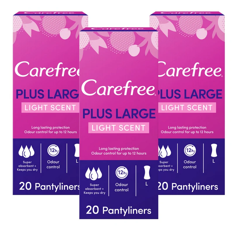 Carefree Pantyliners Large 20 Pads 2+1 Free