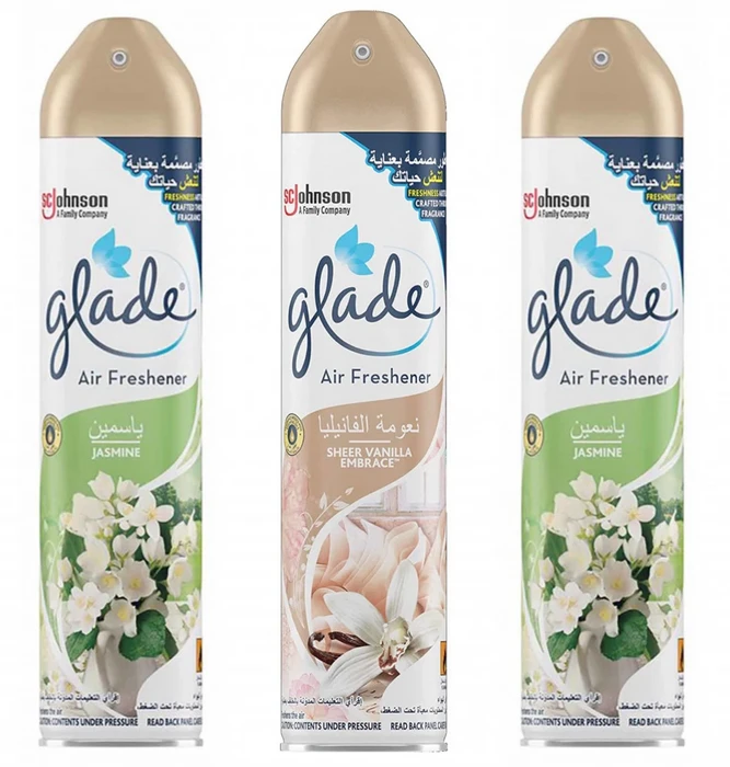 Glade Air Freshener Spray Jasmine 300MlX2+Vanilla