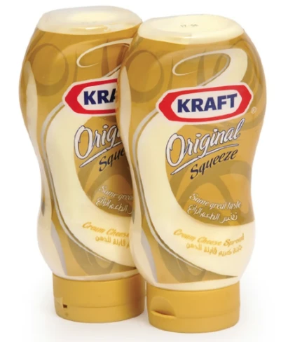 Kraft Spreadable Cream Cheese Original Squeezy 440GmX2