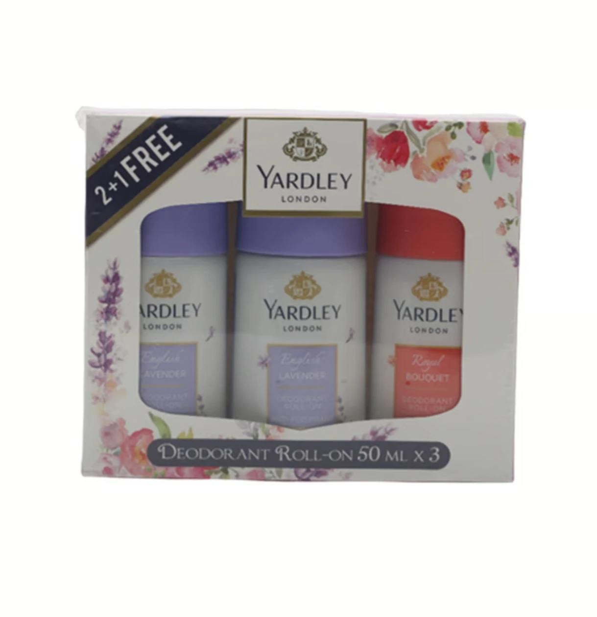 Yardley Roll On Assorted 50 Ml 2+1 Free