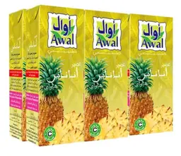 Awal Juice Hawaiian Pineapple No Sugar Added 200MlX6
