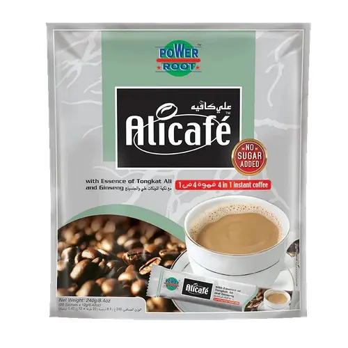 Alicafe Instant Coffee 4 In 1 With Ginseng No Sugar Added 12GmX20 - view 1