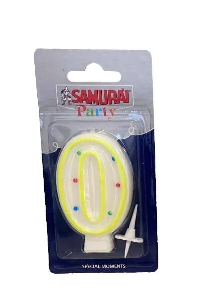 Samurai Birthday Candles No. 0 Blister Pack - view 1
