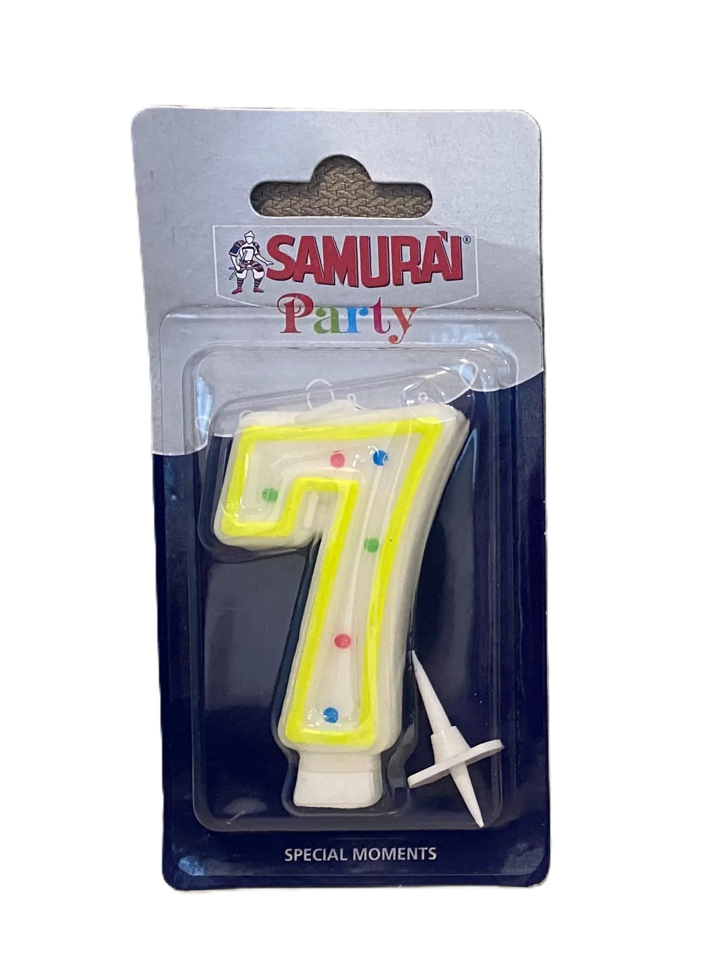 Samurai Birthday Candles No. 7 Blister Pack - view 1