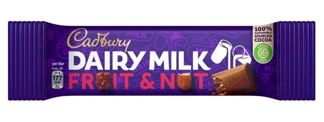 Cadbury Dairy Milk Bite Size Fruit & Nut Chocolate 32 Gm