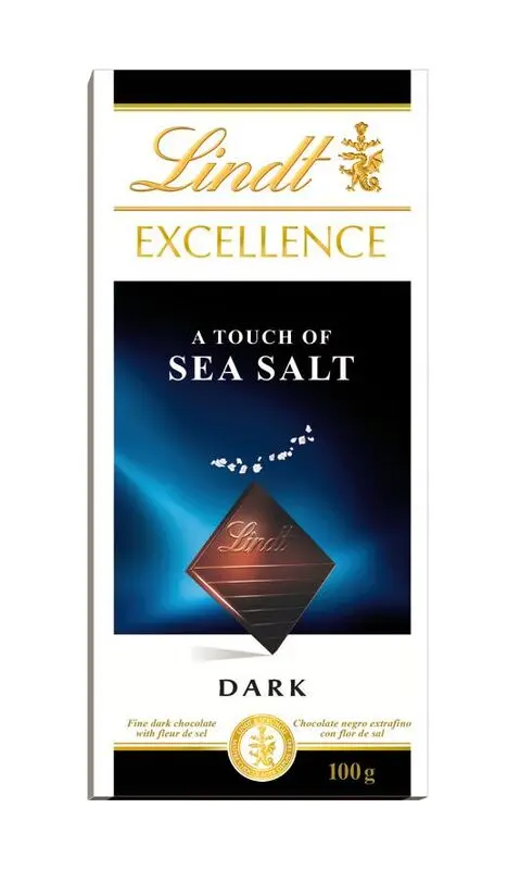 Lindt Excellence Chocolate Sea Salt 100 Gm - view 1