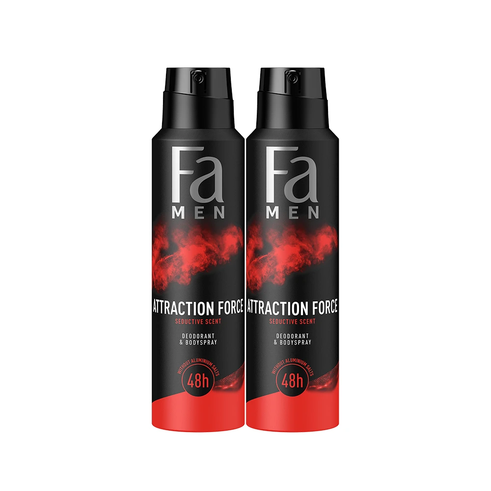 Fa Men Deodorant Spray Attraction Force 150MlX2 Promo