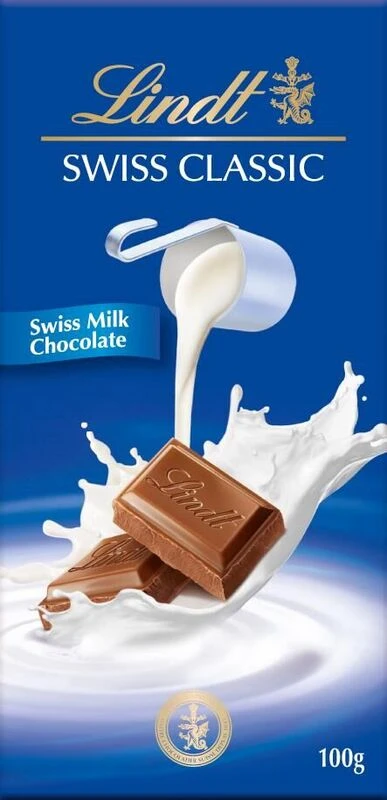 Lindt Swiss Classic Milk Chocolate 100 Gm