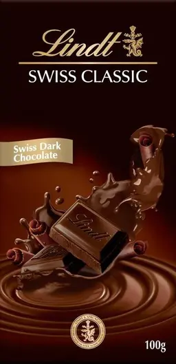 Lindt Swiss Classic Dark Chocolate 100 Gm