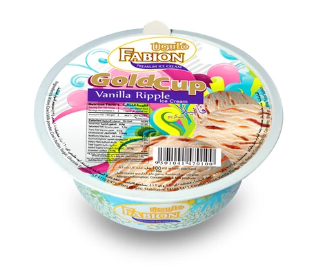 Fabion Ice Cream Gold Cup Vanilla Ripple 100 Ml
