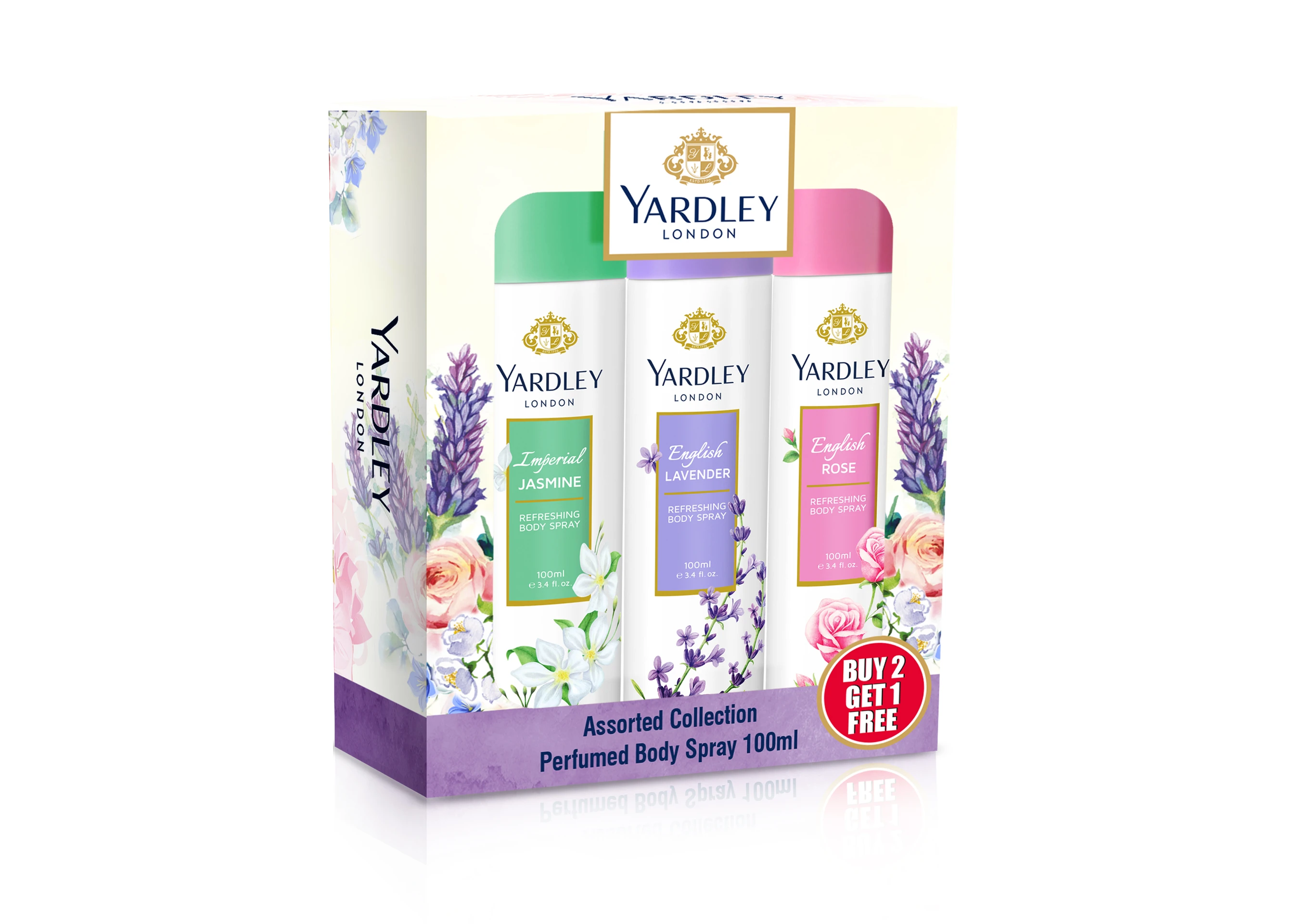 Yardley Women Body Spray Assorted 150MlX3
