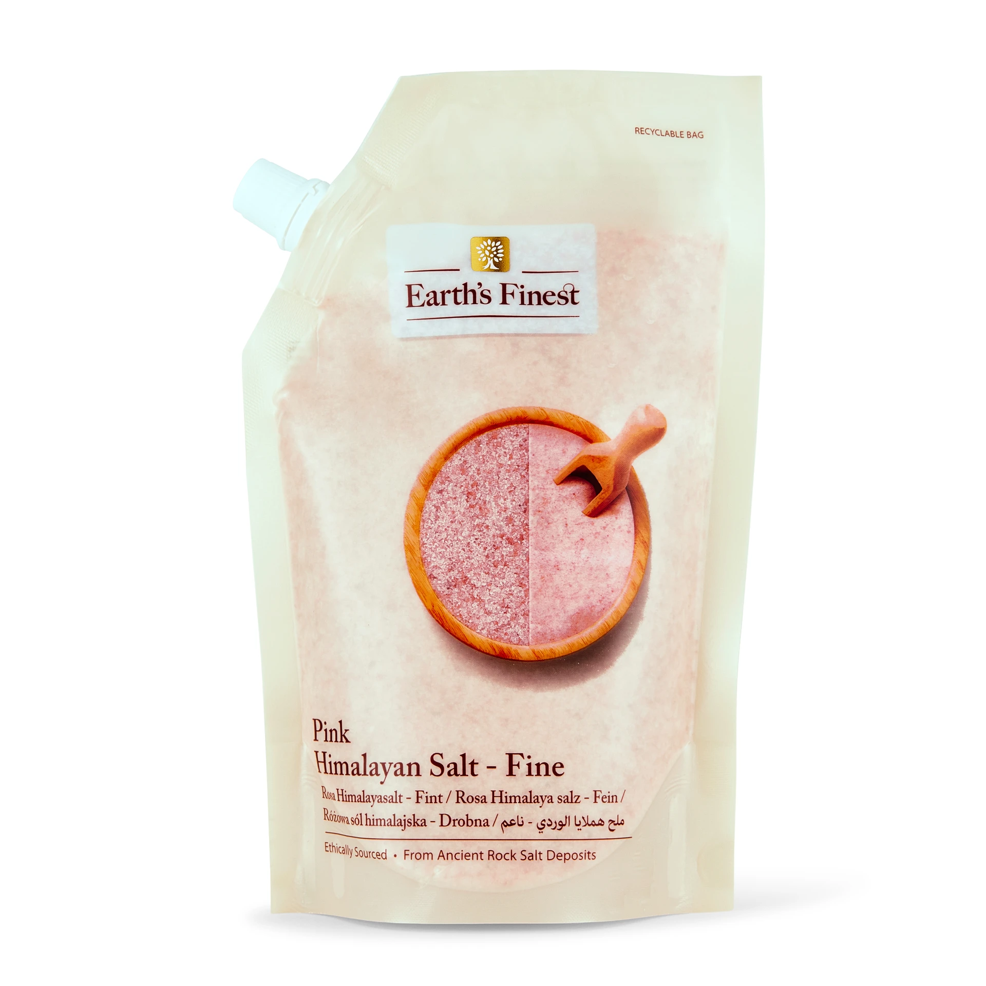 Earth's Finest Pink Himalayan Salt Fine 500 Gm