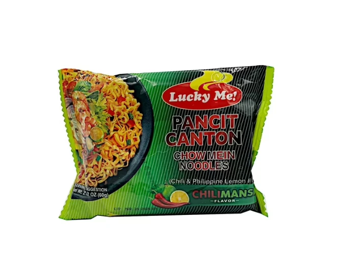 Lucky Me Pancit Canton Instant Stir-Fried Noodles Chillimansi 60 Gm