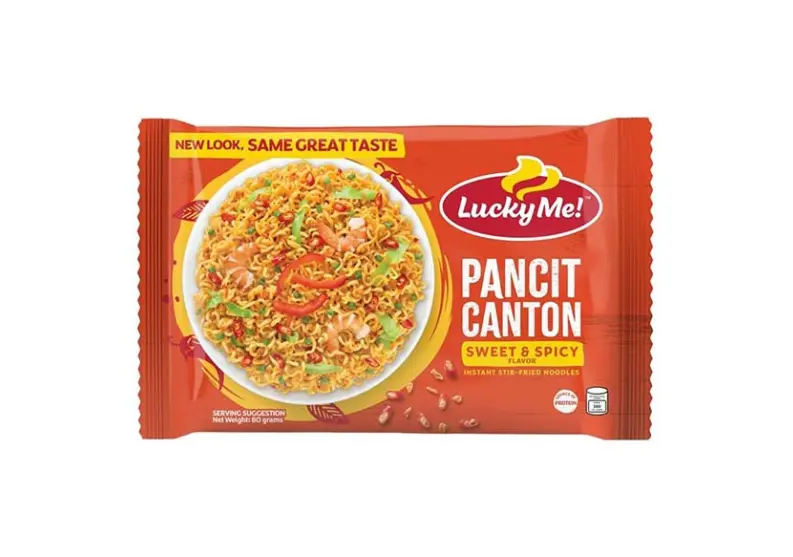 Lucky Me Pancit Canton Instant Stir-Fried Noodles Sweet & Spicy 60 Gm - view 1