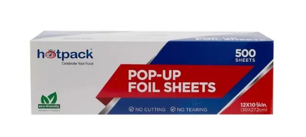 Hotpack Aluminium Pop-Up Foil 500 Sheets - view 1