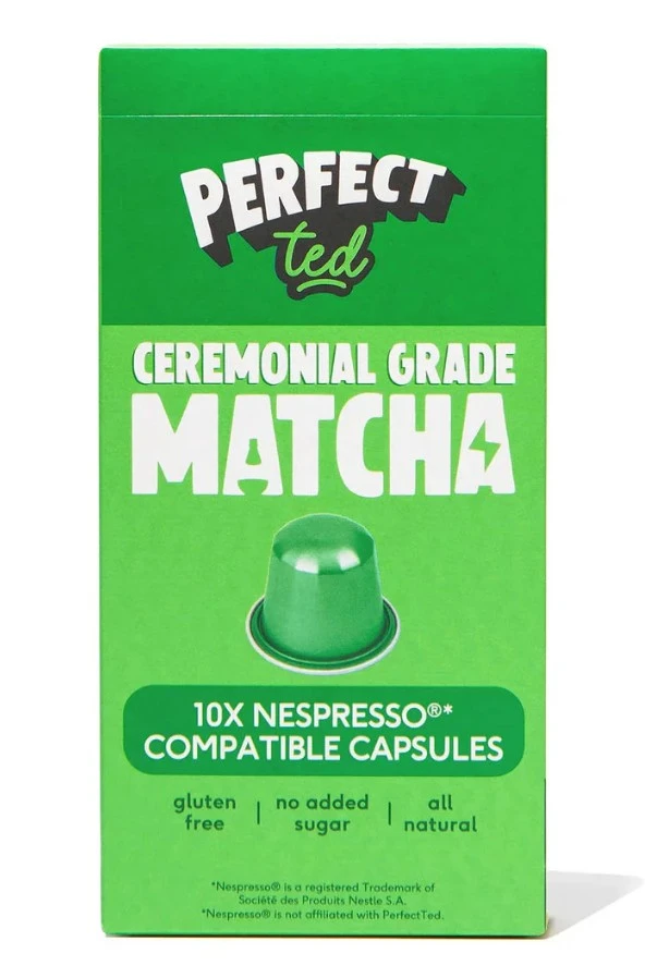 Perfect Ted Ceremonial Grade Matcha Nespresso Compatible 10 Capsules
