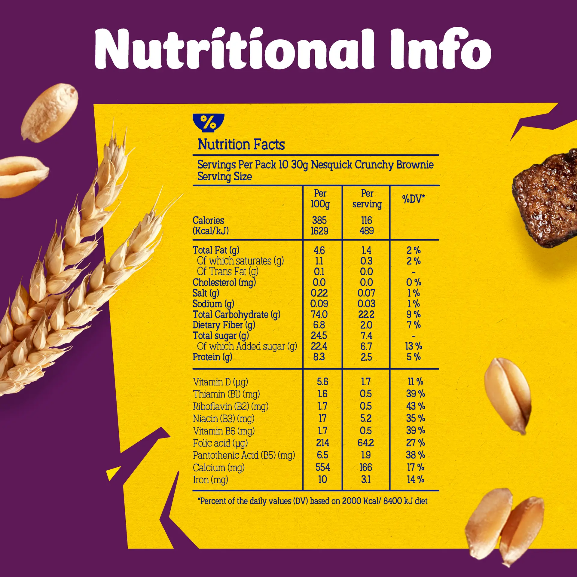 Nesle Ceral Nesquik Crunchy Brownie 300 Gm - view 3